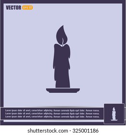 Vector illustration Candle icon