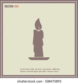 Vector illustration Candle icon