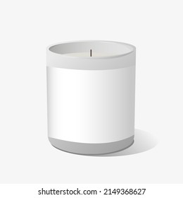 Vector illustration candle mock up isolated on a white background