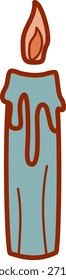 vector illustration of candle recolorable