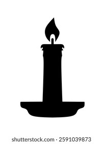 vector illustration of candle with trendy design