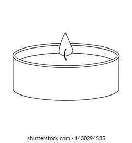 Vector illustration of candle and wick sign. Set of candle and aroma stock symbol for web.