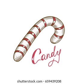 Vector illustration of candy cane