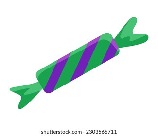 Vector illustration of candy in colorful wrapping paper