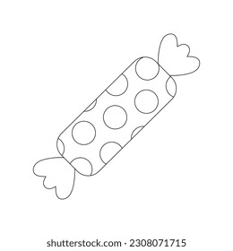 Vector illustration of candy coloring book