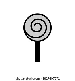Vector illustration of candy icon with outline style.