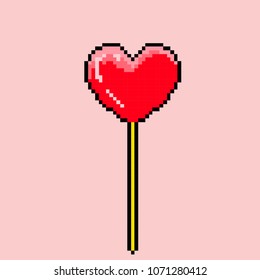 Vector illustration candy in pixel art