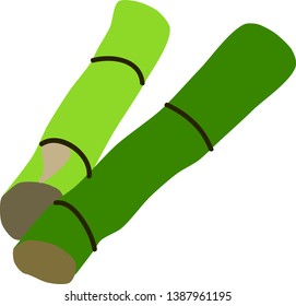 Vector Illustration Cane Green Color Stock Vector (Royalty Free ...