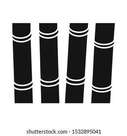 Vector illustration of cane and sugar icon. Web element of cane and plant Stock symbol for web.