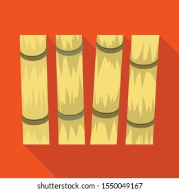 Vector illustration of cane and sugar symbol. Graphic of cane and plant Stock symbol for web.