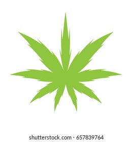 Vector illustration of Cannabis (marijuana) leaf  