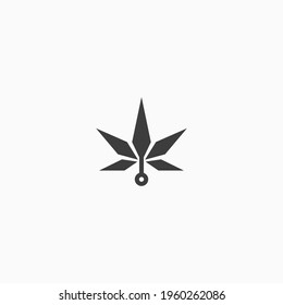 vector illustration of cannabis ninja