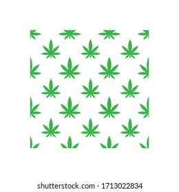 ilustración vectorial del patrón de cannabis en diseño plano moderno 