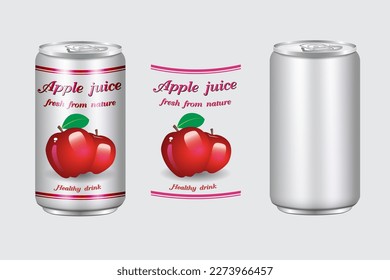 Ilustración vectorial del embalaje de bebidas enlatadas, producto de muestra.