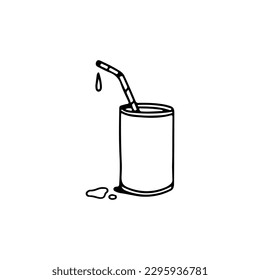 vector illustration of canned drink