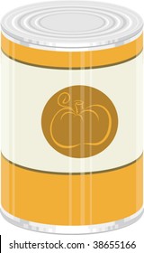 a vector illustration of canned pumpkin