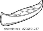 vector illustration of a canoe