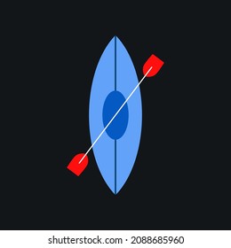 Ilustración vectorial de un barco de canoa.