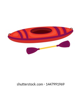 Vector illustration of canoe and boat symbol. Collection of canoe and kayak stock symbol for web.