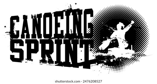 A vector illustration of Canoeing Sprint Banner