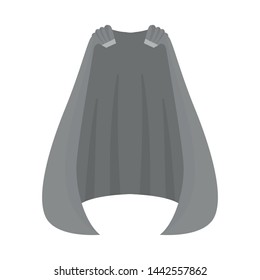 Vector illustration of cape and cloak symbol. Set of cape and man stock vector illustration.