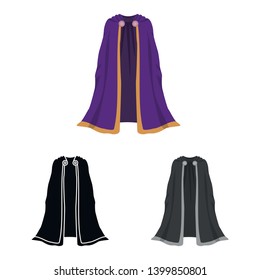 Vector illustration of cape and emperor logo. Collection of cape and spartan stock vector illustration.