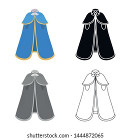 Vector illustration of cape and nobleman icon. Collection of cape and man stock vector illustration.