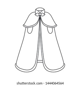Vector illustration of cape and nobleman sign. Collection of cape and man stock symbol for web.