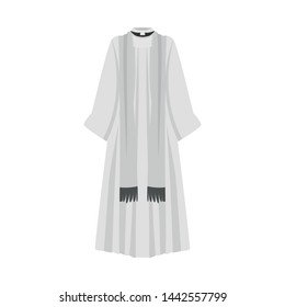 Vector illustration of cape and priest icon. Set of cape and religion vector icon for stock.