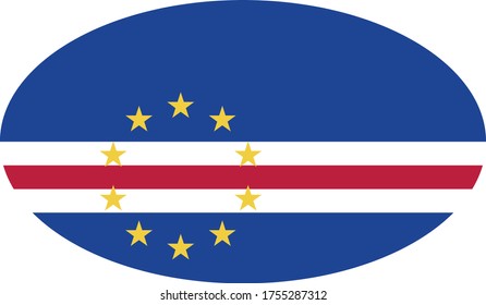 ilustración vectorial de la bandera de Cabo Verde
