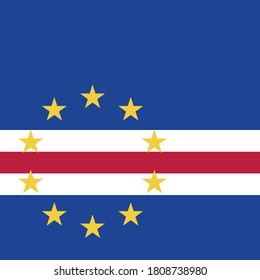 ilustración vectorial de la bandera de Cabo Verde