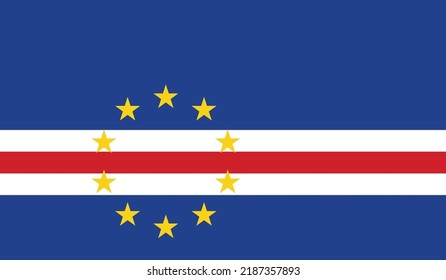 vector illustration of Cape Verde flag.