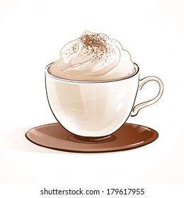 Vector illustration of Cappuccino.