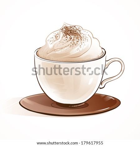 Vector illustration of Cappuccino.