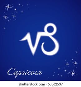Vector illustration of capricorn sign