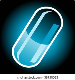 Vector illustration of a capsule