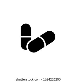 Vector illustration, capsule icon template. 