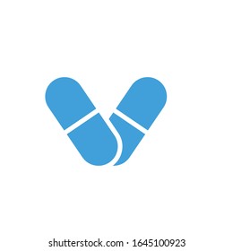 Vector illustration, capsule icon template.  