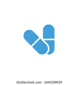 Vector illustration, capsule icon template.  