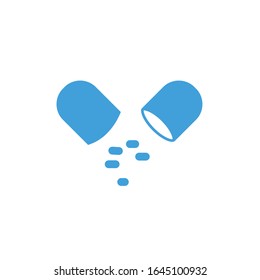 Vector illustration, capsule icon template.  
