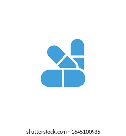 Vector illustration, capsule icon template.  