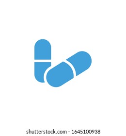 Illustration der Vektorillustration, Vorlage für das Kapselsymbol.  