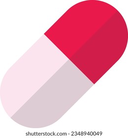 Ilustración vectorial del icono de la píldora tipo cápsula. Medicinas y farmacia.
