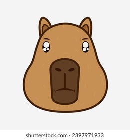Vector illustration of Capybara with different emotions
