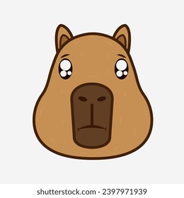 Vector illustration of Capybara with different emotions

