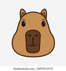 Vector illustration of Capybara with different emotions
