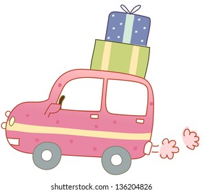 Ilustración vectorial de un automóvil
