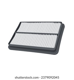 Vector illustration of car air filer isolated on white background