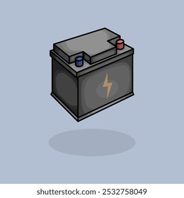 Vector illustration Car Battery. Vector Car Accu. Car Battery Accu Vector Cartoon design illustration and icon for website, digital and print