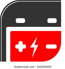 Vector Illustration Car Battery Design Logo
